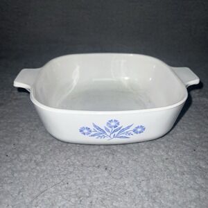 VTG 1958-1959 Corning Pyroceram B-9 Blue CornFlower 8" Casserole Dish no Lid